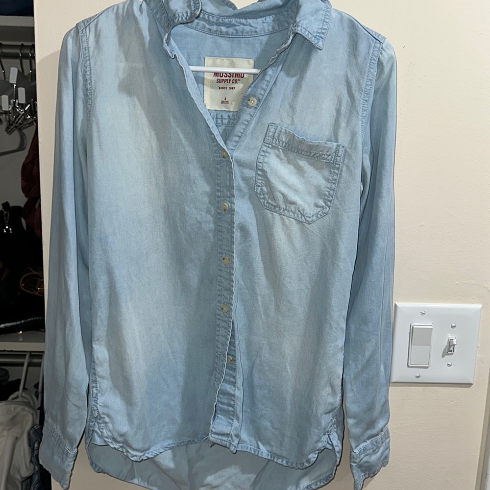chambray linen top